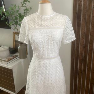 TED BAKER ALLARA SHORT SLEEVE LACE MINI DRESS